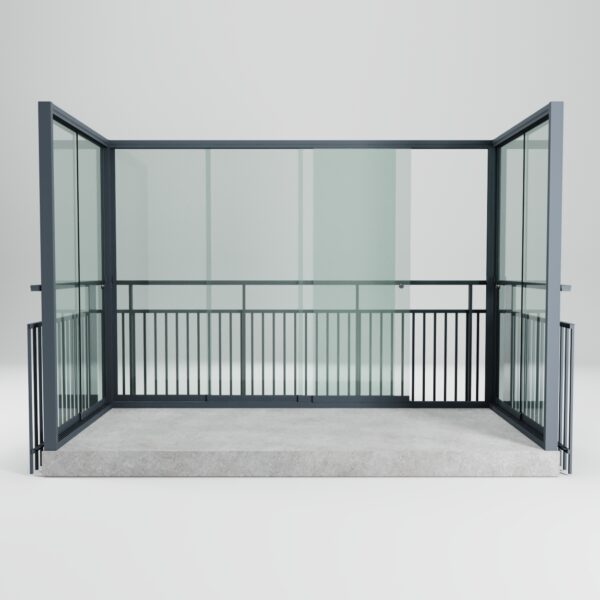 450 LUX våningshöga ramfri dörrar